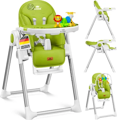 Produktbild von KIDIZ® 3in1 Hochstuhl Kinderhochstuhl inkl. Spielbügel , Babyliege , Kombihochstuhl Babyhochsitz ,7 höhenverstellbar Verstellbare Rückenlehne , mitwachsend ab 0 Monate bis 6 Jahre Babystuhl