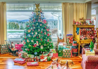 Immagine prodotto di Puzzle natalizio Bluebird Natale a casa - 500 pezzi