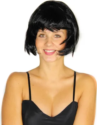 Produktbild von schwarze kurze Bob Perücke für Damen