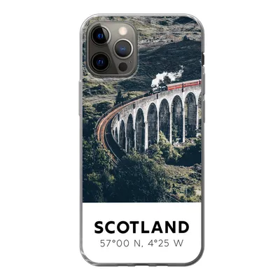 Produktbild von MuchoWow® Handyhülle Schutzhülle Hülle für iPhone 13 Pro Schottland - Zug - Sommer - Eisenbahn Silikon Softcase Handy Hülle - Handy-Tasche