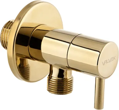 Produktbild von Eckventil 1/2"x3/8" mit Keramikkopf, goldfarben