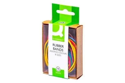 Image de Q-Connect® KF02032 Anneaux en caoutchouc - 15 g, couleurs assorties