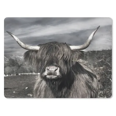 Produktbild von MuchoWow® Mauspad Mousepad Schottischer Highlander - Tiere - Hörner 23x19 cm - Mousepads - Maus Mat - Pad - Mausunterlage - Schreibtischunterlage - Mauspad