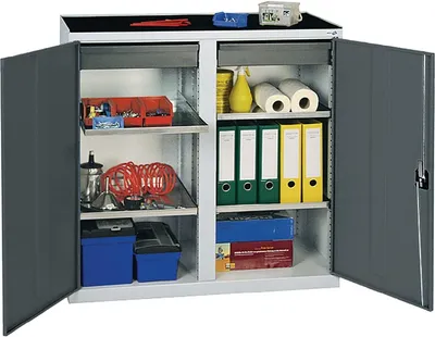 Zdjęcie produktu dla Szafka narzędziowa PROMAT 1000x1000x500mm zamykana 2 szuflady/4 półki