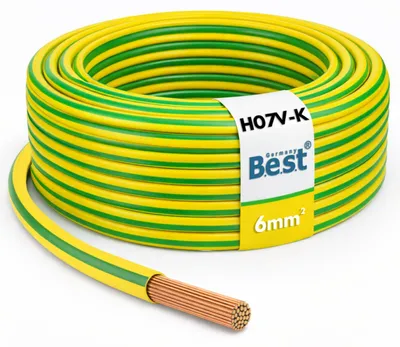 Produktbild von B.E.S.T. Erdungskabel H07V-K 16 mm² grün-gelb flexible Kupferlitze PVC NYAF 25 m