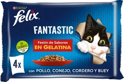 Zdjęcie produktu dla Felix Feline Fantastic Meat Festin 12X4X85Gr