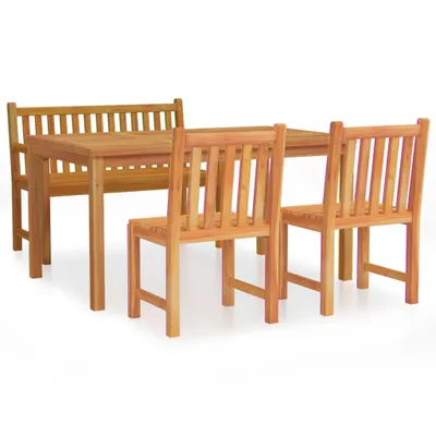 Produktbild von vidaXL 4-tlg. Garten-Essgruppe Massivholz Teak