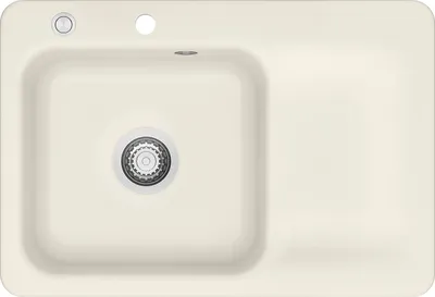 Produktbild von KeraDomo Spüle JUNA 75 in JASMIN - Becken links mit Excenterbedienung / Systemceram / Keramikspüle