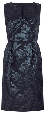Produktbild von APART Etuikleid mit Glanzjacquard und V-Ausschnitt