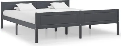 Produktbild von Maison Exclusive - Massivholzbett Kiefer Grau 180x200 cm