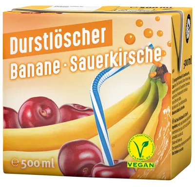 Produktbild von Durstlöscher Banane-Sauerkirsche 500ml