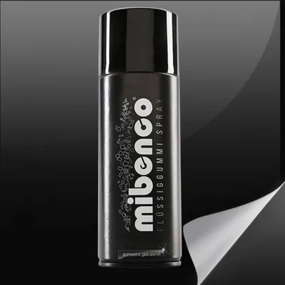 Produktbild von mibenco 71419005 Flüssiggummi SPRAY, 400 ml, Sprühfolie, Schwarz Glänzend