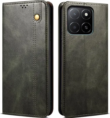 Image de Etui pour Honor X5B/Honor X5B Plus étui en cuir avec fonction stand vert