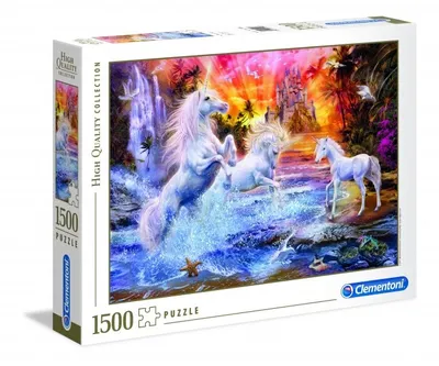 Obrázok produktu pre Puzzle Clementoni - Jednorožci, 1500 dielikov