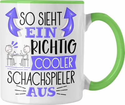 Produktbild von Trendation - Schachspieler Tasse So Sieht Ein Richtig Cooler Schachspieler Aus Geschenk Lustiger Spruch Geschenkidee (Grün)
