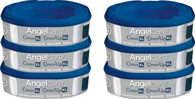 Produktbild von Angelcare Original Nachfüllkassetten Classic/Dress-Up XL, 6er-Pack, hält bis zu 12 Monate, 5x weniger Folienverbrauch 1 stück (6er Pack)