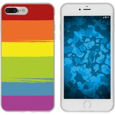 Produktbild von PhoneNatic Case kompatibel mit Apple iPhone 7 Plus / 8 Plus Silikon-Hülle pride Regenbogen M6