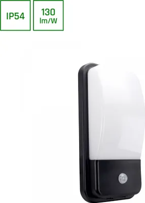Produktbild von Spectrum LED ENIGO LED PIR 20W Wandleuchte 180° außenleuchte 2600lm schwarz IP54 mit sensor Neutralweiß 4000K