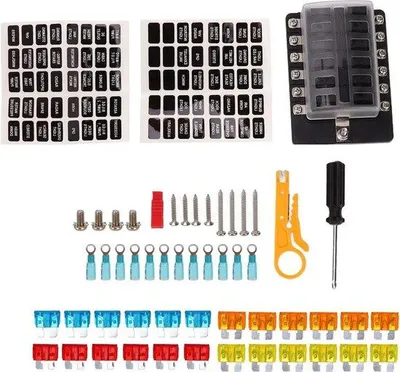 Produktbild von 12 Weg Klemmenblock mit LED-Anzeige wasserdicht schwarz Auto Boot Zubehör