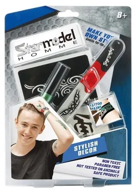 Zdjęcie produktu dla Pięciogwiazdkowy zestaw tatuaży model Homme