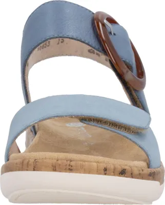 Produktbild von Remonte Damen Sandale schick und strapazierfähig mit Klettverschluss R6853, Größe:40 EU, Farbe:Blau