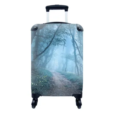 Produktbild von MuchoWow® Koffer Handgepäck Trolley Rollkoffer Kleine Reisekoffer mit 4 Rollen - Bäume - Natur - Nebel - Cabin Size < 55x40x23 cm & 55x40x20 cm - Fotokoffer - Kabinenkoffer - Boardgepäck - Reise-Box - Reisekoffer - Reisegepäck - Koffer mit Bild - Trolley für Kinder