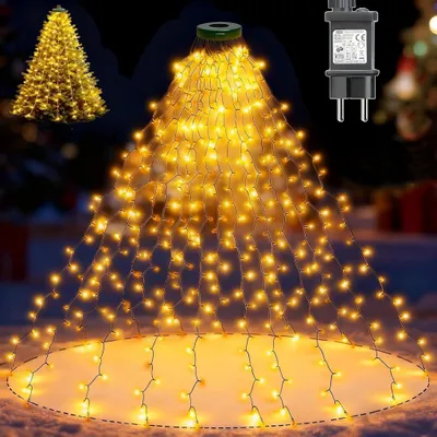 Weihnachtsbaum-Lichterkette 400 LEDs, 2 m, warmweiß, IP44