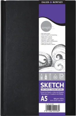 Immagine prodotto di DALER-ROWNEY D482154500 Quaderno per schizzi - A5, 100 g/m², 110 fogli, incollato