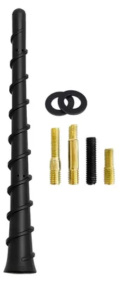 Autoantenne, schwarz, Dachantenne mit 4 Adaptern, 2 Abstandshaltern