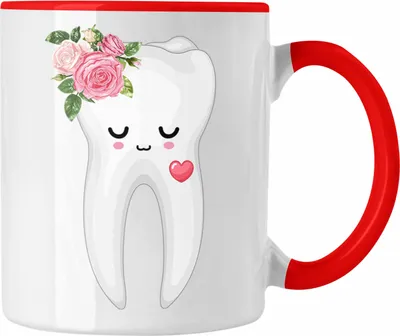 Produktbild von Trendation - Zahnarzthelferin Tasse Lustiges Geschenk für Beste Zahnarzthelferin (Rot)