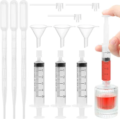 Imagen del producto de Kit de recarga de perfume, de plástico, con 12 unidades, botellas de 5 ml, ideal para viajes