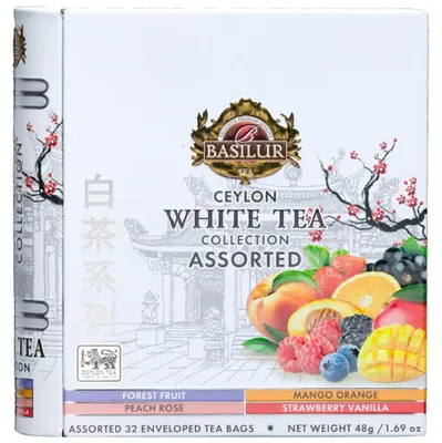 Zdjęcie produktu dla Zestaw herbat Basilur White Tea - 32 x 1,5 g
