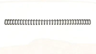 Produktbild von GBC WireBind Drahtbinderücken, schwarz, 11mm (100), Schwarz, 3 Blätter, Metall, A4, 1,1 cm, 318 mm