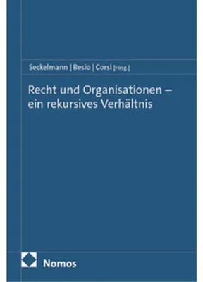 Immagine prodotto di Recht und Organisationen - ein rekursives Verhältnis