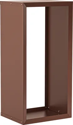 Produktbild von hiyard Brennholzregal Wooker high Kaminholzregal Holzlagersystem matt-schwarz oder rostbraun 49 × 99 cm, Farbe:rostbraun