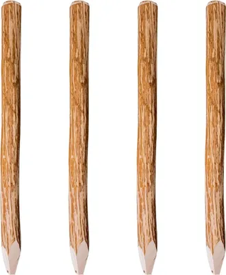 Obrázok produktu pre Špicaté plotové stĺpiky 4 ks, lieskové drevo 120 cm