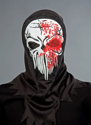 Produktbild von textile Haubenmaske Totenschädel mit Blut