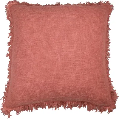 Produktbild von Kissen - Rosa - 45 x 45 cm - mit Fransen