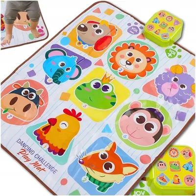 Produktbild von Tanzmatte Für Kinder Musikmatte Interaktiv 9 Sensoren 4 Spielmodi Led Sound Ab 3 Jahren