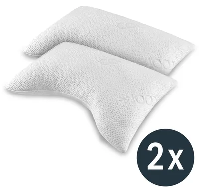 Produktbild von 2 x Sleezzz® Cool Gel-Schaum Kontur Nackenstützkissen 40 x 60 x 16 cm