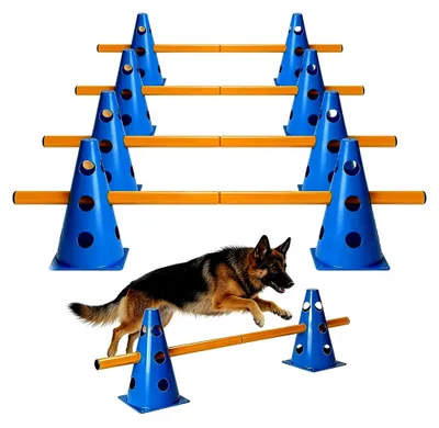 Produktbild von Agility Set für kleine Hunde - Cavaletti Steckhürdenset für Agility-Training