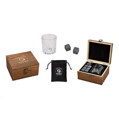 Obrázok produktu pre Malý whisky set v luxusnej drevenej krabičke