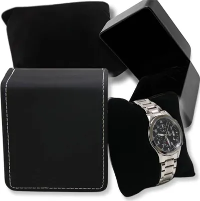Image de EDIBAZZAR | Boîte pour CADEAU montre bijoux noir élégant