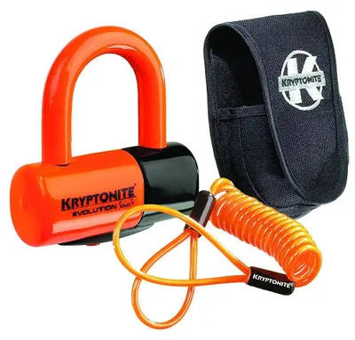 Produktbild von Kryptonite Evolution Premium Pack With Cover&reminder Bügelschloss Orange 54 x 48 x 14 mm Orange 54 x 48 x 14 mm