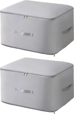 Produktbild von Stück Aufbewahrungsbeutel für Kleidung/Bettwäsche/Organizer – Vakuumversiegelt – Grau, 60 x 54 x 42 cm