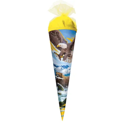 Produktbild von ROTH Geschenk-Schultüte klein Seeadler 22 cm rund Tüllverschluss Zuckertüte Schulanfang
