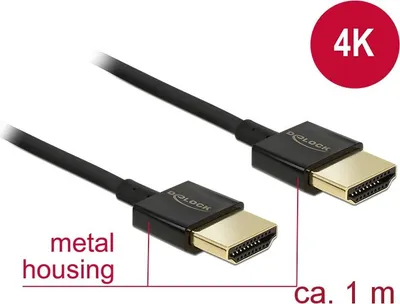 Immagine prodotto di DELOCK DeLOCK HDMI/HDMI, cavo HDMI da 1 m HDMI tipo A (standard) Nero