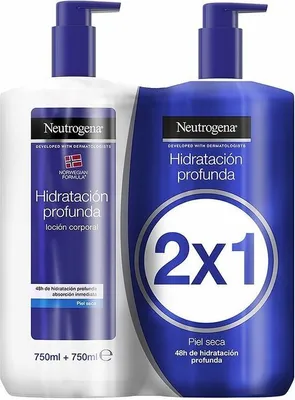 Produktbild von Feuchtigkeitsspendende Körperlotion Neutrogena Dry Skin Snapshot Absorption (2 x 750 ml)