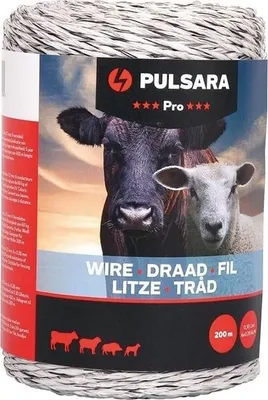 Obrázek produktu pro Pulsara Pastvinný plotový drát Pro (bílý) – 400 m