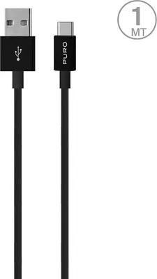 Obrázek produktu pro Kabel Puro White Usb-A Usb-C 1M - Czarny